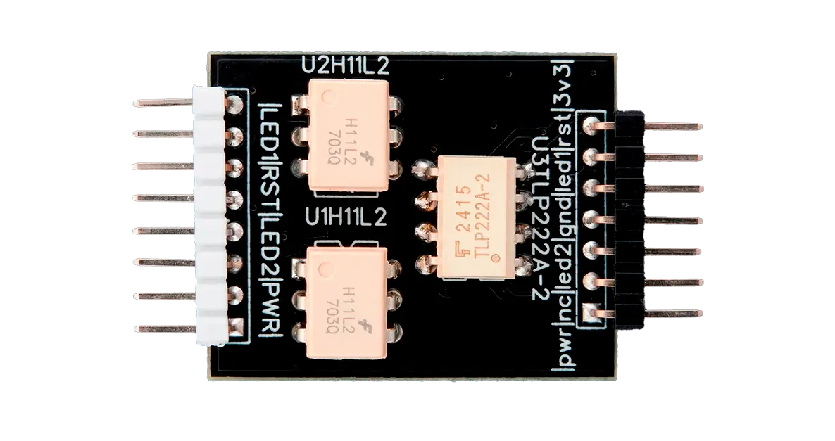 USBridge Power Management Module expansion board for Raspberry Pi Zero, designed for hardware-level remote server reset and power control.